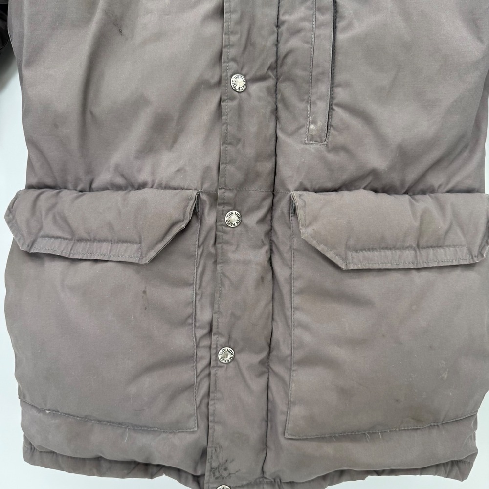 The North Face Puffer Jacket Mens S Brown Vintage No Hood Goose Down USA Made - Picture 10 of 16